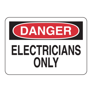 Panneau « Électriciens Seulement » Brady Danger pour Zones de Travaux Électriques - PVC et Aluminium Durables, Impression UV - Product Image 1