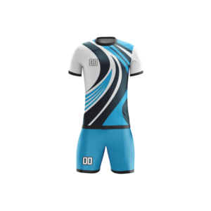 Tenues de football personnalisées à manches courtes, impression par sublimation, séchage rapide, respirantes, ensembles de maillots, logo d'équipe, vêtements de football - Product Image 1