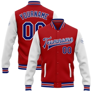 เสื้อแจ็คเก็ตวาร์ซิตี้แบบกระดุมสองสี รุ่น Royal Bomber สีขาว ผลิตโดย OMMIZ INDUSTRY ขายส่งโดยตรง - Product Image 2