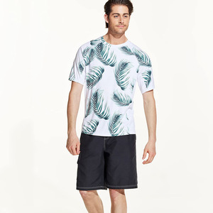Camiseta de Manga Larga para Hombre, Protección UV, Transpirable, Secado Rápido, Diseño de Hojas, Ecológica, para Natación, Surf, Entrenamiento - Product Image 5