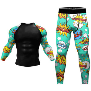 ชุดรัดกล้ามเนื้อ MMA & BJJ แบบซับลิเมชั่น สำหรับเด็กและผู้ชาย ชุดรัดรูปเต็มตัวสำหรับชกมวยและกีฬาต่อสู้ - Product Image 4