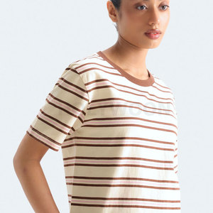 Camiseta de Verano para Mujer, Vintage, de Algodón Orgánico Lavado, Transpirable, Ligera, con Estampado Personalizado, Sostenible - Product Image 5