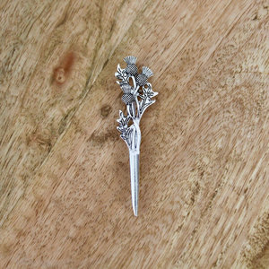 Broche de Cardo Escocés, Pin para Kilt, Decoración para Kilt de Tartán de Clan, Suministros OEM Tradicionales de Alta Calidad - Product Image 1