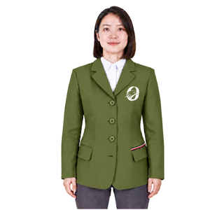 Olive Green Equestrian <b>Jacket</b> for <b>Women</b> Slim Fit Riding Blazer Elegant Horse Riding Competition Coat Custom Wholesale Equestrian - Product Image 1