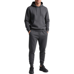Survêtements pour hommes, ensemble 2 pièces, sweat-shirt et pantalon de survêtement en molleton, tenue de sport décontractée pour hommes - Product Image 1