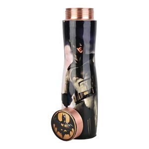 Modern Design Engraving Printed Pure Copper Double Wall <b>Insulated</b> Water <b>Bottle</b> 17cm for Outdoor Hiking Use - Product Image 2