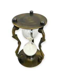 Sablier en laiton massif de qualité supérieure, fait main, classique, décoratif vintage, accent de table, cadeau d'anniversaire, objet de collection pour la maison - Product Image 3