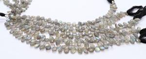 Cuentas facetadas de labradorita natural AAA en forma de pera de 4x6 mm, cuentas de piedras preciosas de labradorita, hilo de cuentas de labradorita azul brillante de 7.5 pulgadas - Product Image 4