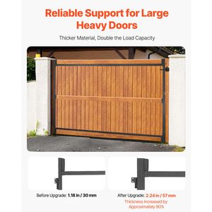 Kit di costruzione cancello regolabile anti-cedimento con telaio in legno, altezza 2,4 m, per aperture larghe 90-150 cm, recinzione alta 1,8-2,1 m - Product Image 4