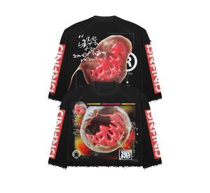 T-shirt à manches longues imprimé personnalisé de haute qualité 2026 pour homme, coupe ample, en coton double couche - Product Image 1