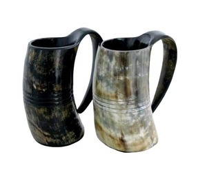 Jarra Tradicional de Cuerno de Alta Demanda, Estilo Vikingo, para Mead, Cerveza, Vino o Fiestas, Disponible para Compras al por Mayor - Product Image 3