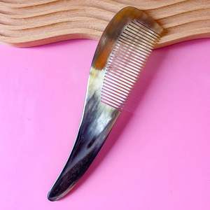 Peigne à cheveux Feng Shui religieux en corne de buffle et de bœuf polie, fait main, taille personnalisée, couleur naturelle, qualité supérieure - Product Image 3