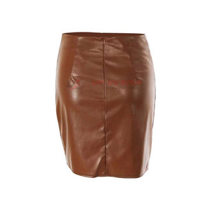 Up Design International Factory Made Women Casual Leather Mini Skirt High Quality Breathable Customizable Skirt - Product Image 3
