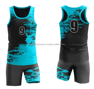 Uniforme Deportivo Unisex para Pista de Atletismo, Estampado Suave, 100% Poliéster, Color Sólido, Transpirable, Ligero, Ropa de Equipo para Verano - Product Image 6