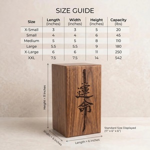 Urne funéraire en bois personnalisée, écologique et durable, pour souvenir de sabre de samouraï, hommage funéraire, 200-220 pouces cubes - Product Image 2