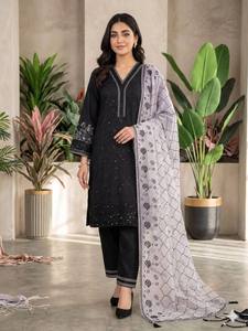 Traje Palazzo Romano Bordado de Calidad de Exportación con Forro y Dupatta de Organza - Product Image 1