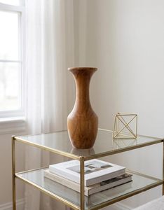 Modern Wooden Flower Vase Handmade Tabletop Bud Vase Decorative Stem Holder for Home <b>Dining</b> Room Wedding Party Garden - Product Image 4