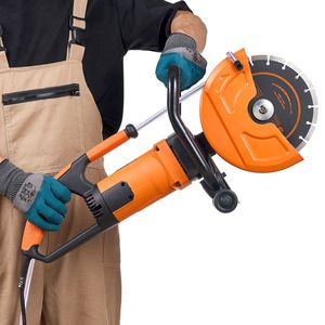 Sega Elettrica per Calcestruzzo a Disco Umido/Secco da 1800 W, 9 Pollici, Profondità di Taglio 3,5 cm, per Applicazioni su Metallo, Acqua Inclusa - Product Image 6