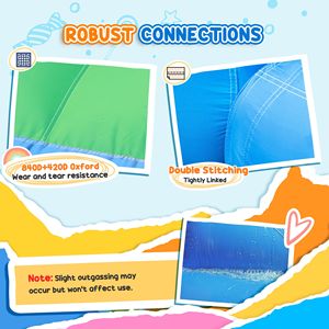 Parco Giochi Gonfiabile 4 in 1 per Interni con Scivolo, Canestro da Basket, Piscina di Palline, Soffiatore da 370W e Borsa per il Trasporto - Dimensioni 163"x81"x75" - Product Image 5