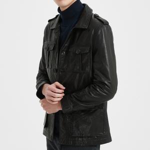 Blouson en cuir marron style motard vintage américain unisexe ignifuge grande taille manches longues vêtement de mode moto - Product Image 6