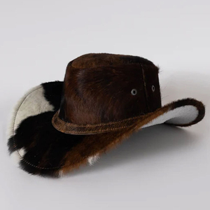 Customized Brand HN-3019 Unisex Black Striped Cowboy <b>Hat</b> with Brown Leather <b>Band</b> Casual Western Style Adult Summer 48-50cm Beach - Product Image 5