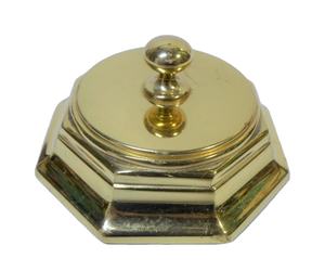 Brass Gold-Plated UV Printed Modern Premium Customized <b>Paperweight</b> for Office School Tabletop Use and Business Gifts - Product Image 1