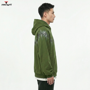 Nouveauté 2026 : Sweats à capuche en molleton 100 % coton pour homme, brodés avec logo personnalisé, effet délavé, respirants, fabriqués au Pakistan - Product Image 6
