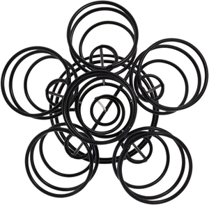 Modern Abstract Metal Wire <b>Vase</b> Black Spiral Decorative Table Accent Contemporary Handmade Home Decor Sculpture - Product Image 2