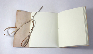 Promotional Hand Bound Recycled Cotton <b>Paper</b> Notebook <b>Orange</b> Leather Journal Women Men Daily Planner Gratitude Journal - Product Image 3