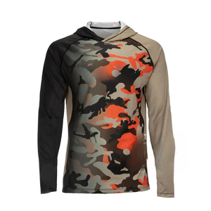 Camisa de Pesca Personalizada para Hombre, Manga Larga, Poliéster, Sudadera con Capucha, Secado Rápido, Transpirable, UPF 50, Resistente a los Rayos UV, Sublimación - Product Image 1