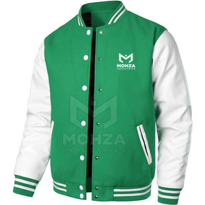 Chaqueta de Cuero para Hombre, Fabricada Profesionalmente, al por Mayor, con Mangas de Cuero, Estilo Letterman, Cierre Frontal, Informal, para Invierno, de Secado Rápido - Product Image 2