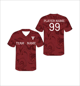 Camiseta de Béisbol Personalizada con Cuello en V, Manga Corta, Sublimada, de Poliéster que Absorbe la Humedad, Unisex para Adultos, con Impresión del Nombre del Equipo y Patrón Geométrico - Product Image 2