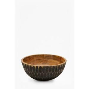 Tazón para servir hecho a mano de madera de acacia con acabado liso, tazón grande para ensalada, para servir en la cocina o la mesa. - Product Image 3