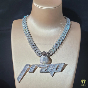 Collier pendentif diamant de laboratoire HAP, bijoux hip hop tendance pour homme et femme - Product Image 1