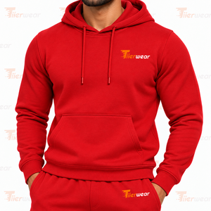 Men's Red Hoodie and Shorts Set Cotton <b>French</b> Terry Casual Athletic Wear <b>Outfit</b> Autumn Breathale Men's Hoodie & Short - Product Image 5