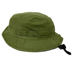 Camouflage Bucket <b>Hat</b> Outdoor Adjustable Breathable Waterproof Canvas Multi-Panel Style <b>Summer</b> Cap - Product Image 2