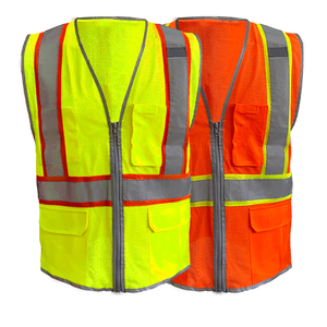 Gilet de sécurité réfléchissant pour hommes, multi-poches, haute visibilité, pour la sécurité des entrepôts et du personnel sur les chantiers - Product Image 6