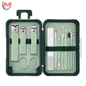 Coupe-ongles, outil de beauté, portable, en acier inoxydable, ensemble de manucure 12 en 1 avec étui en plastique, pour les doigts, cadeau pour la maison - Product Image 4
