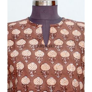 Robe midi bohème en coton lavable et écologique à imprimé floral, faite à la main, à manches courtes, pour femme, style décontracté, coupe trapèze, idéale pour l'été et la plage - Product Image 3