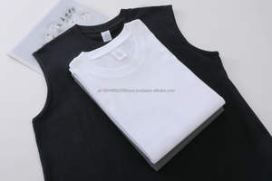 Gran oferta, camisetas sin mangas de algodón 100% personalizadas, camisetas transpirables para gimnasio, correr, deportes, camisetas sin mangas, camisetas de gran tamaño sueltas con estampado de Anime, cortas y largas - Product Image 2