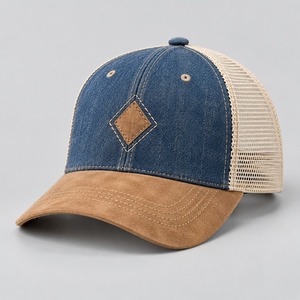 Casquette de camionneur unisexe en sergé de coton de qualité supérieure avec dos en maille, réglable, à fermeture snapback, pour les sports de plein air, les voyages et le quotidien - Product Image 5