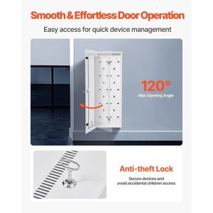 Gabinete de Red Multimedia Ventilado de 42 Pulgadas con Puerta Abatible, Caja de Gestión de Cables y Sistema de Cableado - Product Image 6