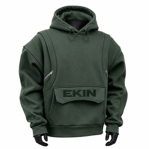 เสื้อฮู้ดดี้ Ekin Impex แบบย้อมสีพิเศษ ปรับแต่งได้ตามต้องการ พร้อมลายปักแฟชั่นสุดเท่ ทรงโอเวอร์ไซส์ สวมใส่สบายสำหรับผู้ชาย - Product Image 1
