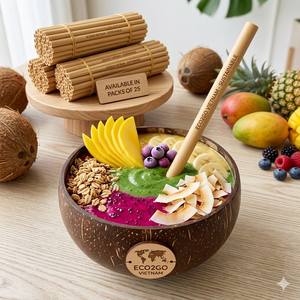 Pajitas de Bambú 100% Orgánicas, Ecológicas, Biodegradables, Desechables, Reutilizables, Libres de BPA, Duraderas, de Lujo, para Té de Burbujas, con Logotipo Personalizado - Product Image 6