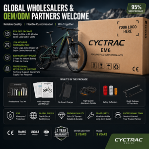 Vélo de montagne électrique à suspension intégrale, directement de l'usine, moteur Bafang Mid Drive 500W, batterie Samsung, vente en gros - Product Image 6