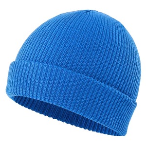 Unisex Solid <b>Navy</b> Blue Beanie <b>Hat</b> 100% Acrylic Knit Winter Warm Cap Casual Style Adult Size 56-58CM - Product Image 2