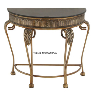 Table console de style nordique moderne en acier inoxydable et marbre, pour salon, entrée, villa - Product Image 2