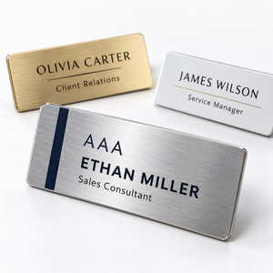Placa de Identificación Magnética Personalizada para Empleados, Insignia Metálica con Logotipo Personalizado, Fabricante Mayorista OEM - Product Image 1