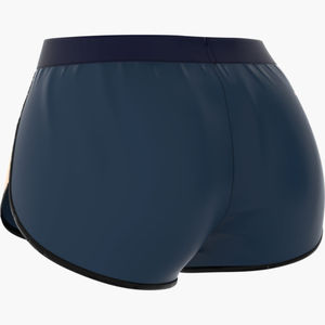 กางเกงขาสั้นผู้หญิงเอวสูงยืดได้สบายๆเสื้อผ้าฤดูร้อนสีดำและสีขาวสไตล์แฟชั่นสำหรับชายหาด - Product Image 5