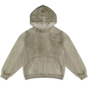 Sweat-shirt décontracté pour homme, coupe ample, en coton French Terry, tie-dye dégradé, coupe classique, pour l'automne - Product Image 4